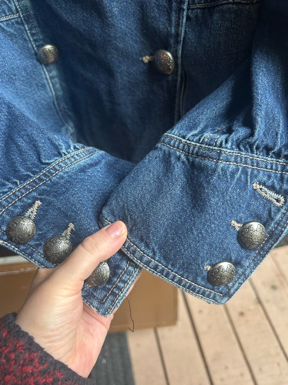 FREE PEOPLE IMOGENE DENIM OFFICER JACKET - Picture 6 of 9